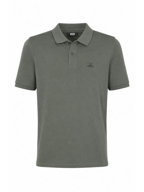 Polo in piquet di cotone con logo ricamato C.P. COMPANY | 20CMPL721A 005263W668